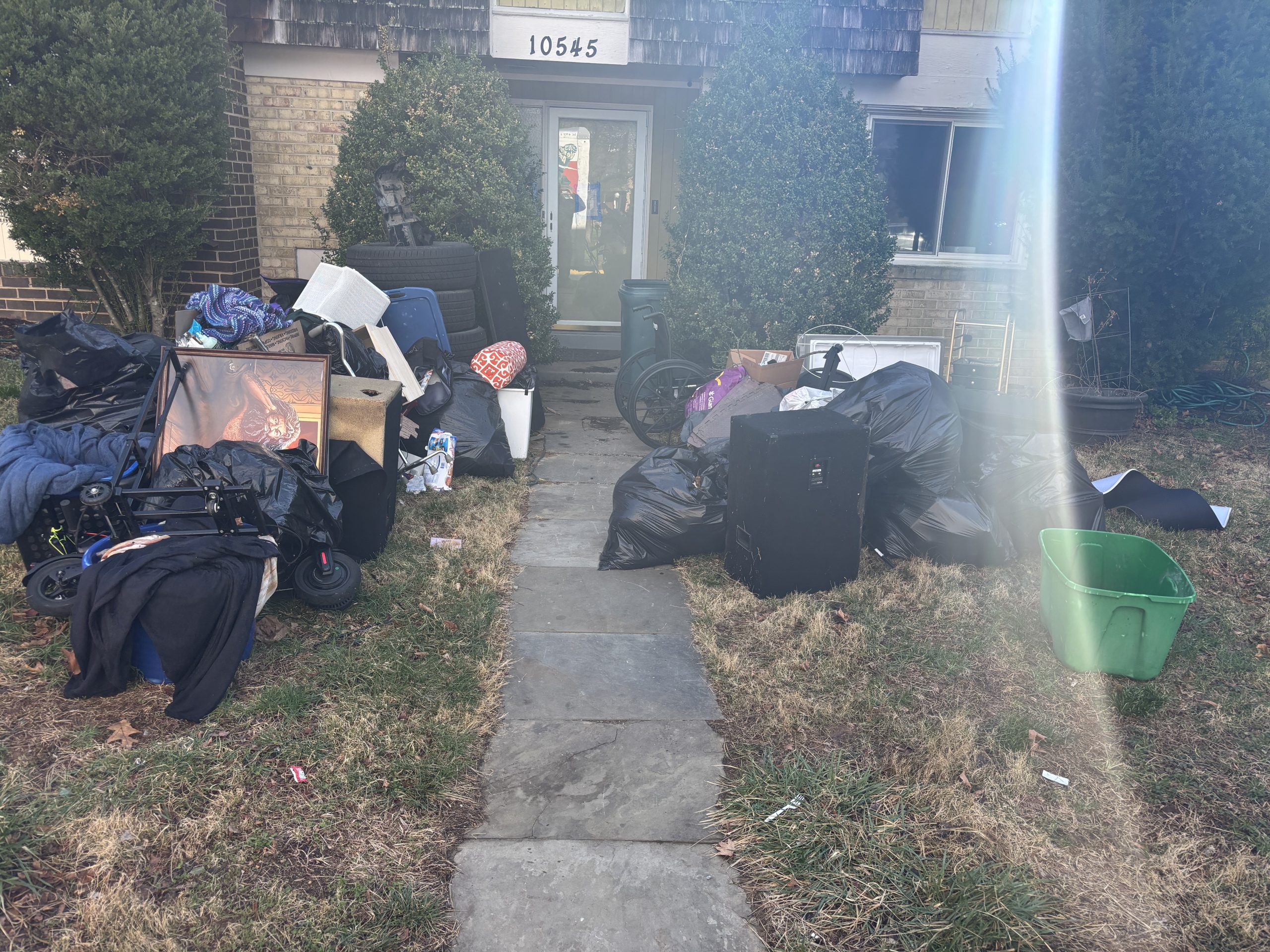 Estate cleanout junk pile before professional hauling in Rockville, MD Estate cleanout junk pile before professional hauling in Rockville, MD
